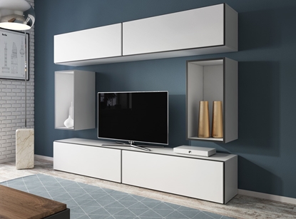 Изображение Cama living room furniture set ROCO 1 (4xRO1 + 2xRO4) white/black/white