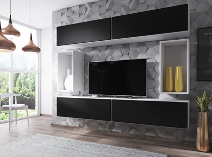 Изображение Cama living room furniture set ROCO 1 (4xRO1 + 2xRO4) white/white/black