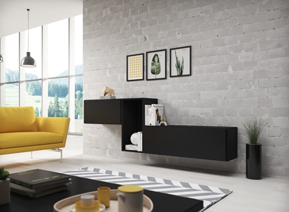 Изображение Cama living room furniture set ROCO 11 (RO1+RO3+RO4) black/black/black