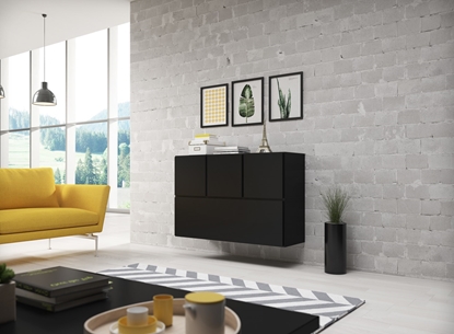 Attēls no Cama living room furniture set ROCO 13 (RO1 + 3xRO5) black/black/black