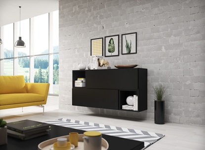 Attēls no Cama living room furniture set ROCO 14 (2xRO1 + 2xRO6) black/black/black