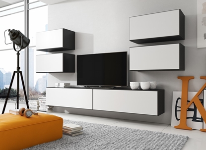 Attēls no Cama living room furniture set ROCO 2 (2xRO1 + 4xRO3) black/black/white
