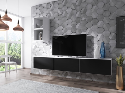 Изображение Cama living room furniture set ROCO 7 (3xRO3 + 2xRO6) white/white/black