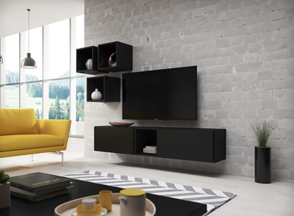 Изображение Cama living room furniture set ROCO 8 (2xRO3 + 4xRO6) black/black/black