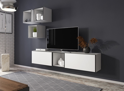 Изображение Cama living room furniture set ROCO 8 (2xRO3 + 4xRO6) white/black/white