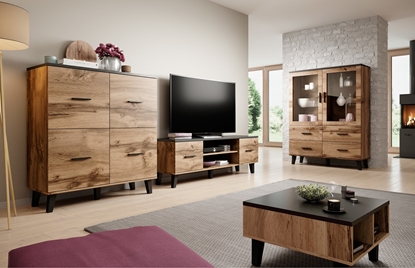 Изображение Cama living room set LOTTA 1 (RTV stand 160 + display cabinet 120 + sideboard 110 4D + coffee table 60)