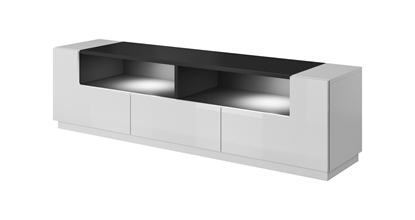 Изображение Cama TV cabinet RTV LAS VEGAS 180cm white/white gloss + black