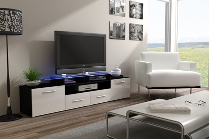 Attēls no Cama TV stand EVORA 200 black/white gloss