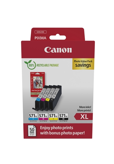 Picture of Canon CLI-571 XL BK/C/M/Y Photo Value Pack