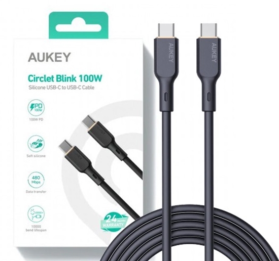 Picture of CB-SCC101 silikonowy kabel USB C - USB C | 1m | 5A | 100W PD | 20V