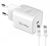 Picture of CELLY USB-C 20W+LIGHTNING CABLE WHITE