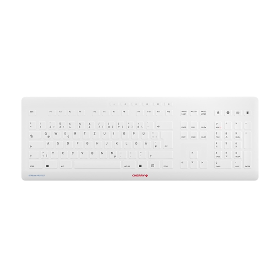 Picture of CHERRY Stream keyboard RF Wireless + USB QWERTZ German White