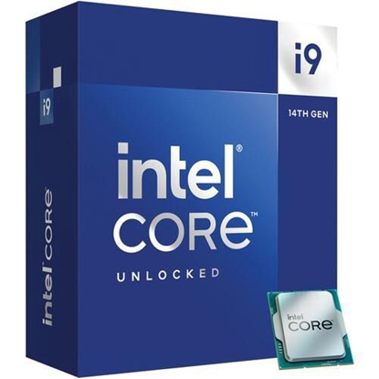 Picture of CPU|INTEL|Desktop|Core i9|i9-14900KF|Raptor Lake|3200 MHz|Cores 24|36MB|Socket LGA1700|125 Watts|BOX|BX8071514900KFSRN49