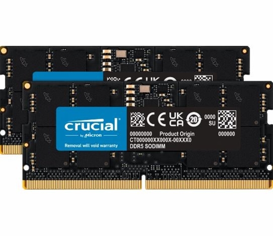 Изображение Crucial DDR5-5600 Kit       32GB 2x16GB SODIMM CL46 (16Gbit)