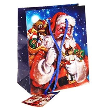 Attēls no Dāvanu maisiņš Santa Claus 11x6x13,5cm