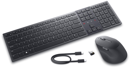 Attēls no Dell | Premier Collaboration Keyboard and Mouse | KM900 | Keyboard and Mouse Set | Wireless | LT | Graphite | USB-A | Wireless connection