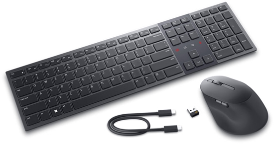 Изображение Dell | Premier Collaboration Keyboard and Mouse | KM900 | Keyboard and Mouse Set | Wireless | LT | Graphite | USB-A | Wireless connection