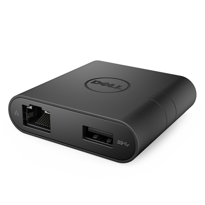 Изображение DELL USB-C - HDMI / VGA / Ethernet / USB 3.0, Black