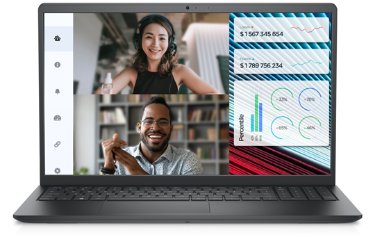 Picture of Dell | Vostro 15 3520 | Black | 15.6 " | WVA | FHD | 1920 x 1080 | Anti-glare | Intel Core i7 | i7-1255U | 16 GB | DDR4 | SSD 512 GB | Intel Iris Xe Graphics | Windows 11 Pro | 802.11ac | Keyboard language English | Warranty 36 month(s) | Battery warranty