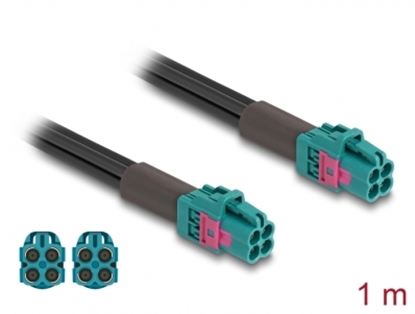 Attēls no Delock Cable Mini FAKRA Z jack quad to Mini FAKRA Z jack quad A-Type