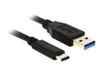 Изображение Delock Cable SuperSpeed USB 10 Gbps (USB 3.1 Gen 2) Type-A male > USB Type-C™ male 1 m black