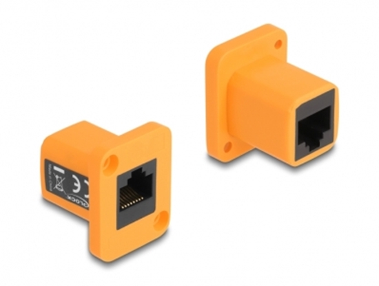 Picture of Delock D-Type Module RJ45 jack to jack orange