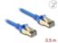 Picture of Delock RJ45 Network Cable Cat.8.1 F/FTP Slim 0.5 m blue