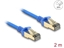 Изображение Delock RJ45 Network Cable Cat.8.1 F/FTP Slim 2 m blue