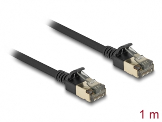 Изображение Delock RJ45 Network Cable Cat.8.1 F/FTP Slim Pro 1 m black