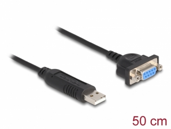 Picture of Delock USB 2.0 to serial RS-232 adapter with compact serial connector housing 50 cm FTDI