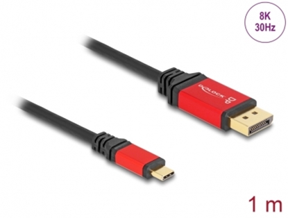 Picture of Delock USB Type-C™ zu DisplayPort Kabel (DP Alt Mode) 8K 30 Hz mit HDR Funktion 1 m rot