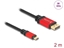 Attēls no Delock USB Type-C™ zu DisplayPort Kabel (DP Alt Mode) 8K 30 Hz mit HDR Funktion 2 m rot