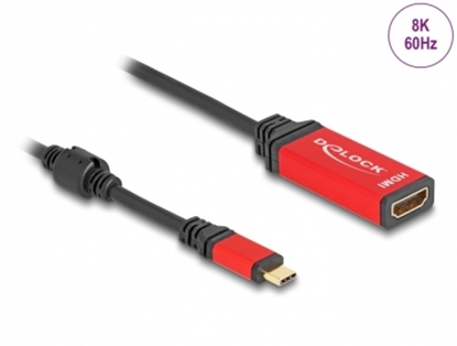 Attēls no Delock USB Type-C™ zu HDMI Adapter (DP Alt Mode) 8K 60 Hz mit HDR Funktion rot