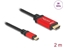 Attēls no Delock USB Type-C™ zu HDMI Kabel (DP Alt Mode) 8K 60 Hz mit HDR Funktion 2 m rot