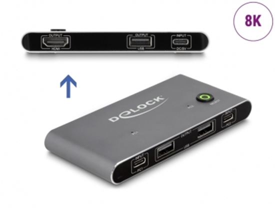 Изображение Delock USB-C™ KVM Switch to HDMI 8K 60 Hz with USB 2.0
