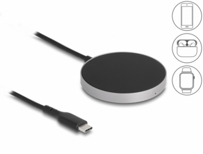 Attēls no Delock Wireless Charger with 5 W / 7.5 W / 10 W / 15 W - Inductive Charging Pad