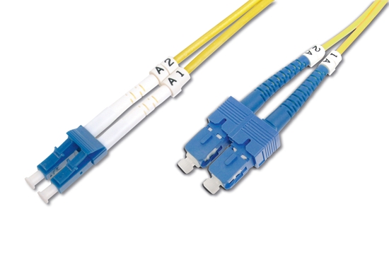 Picture of DIGITUS LWL Patchkabel LC -> SC 5.00m Singlemode Duplex OS2