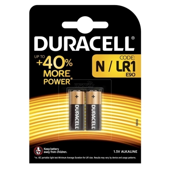 Изображение Duracell MN9100 N/LR1 baterijas blistera iepakojums E90 (2 gab.)