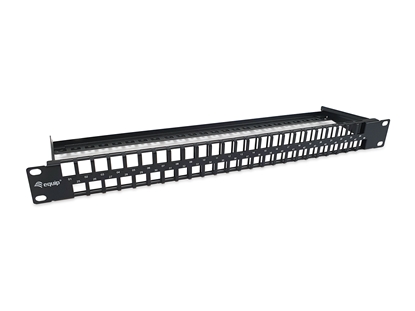 Picture of Equip 48-Port Keystone Cat.6 Unshielded Patch Panel, Black