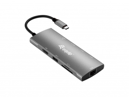 Picture of Equip Dock USB-C->HDMI,Gigabit LAN,USB3.0,100WPD,SD/TF 0,25m