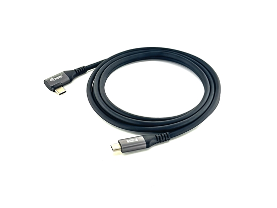 Picture of Equip USB 2.0 C to C 90° angled Cable, M/M, 1.0m, 100W with Emark chispet