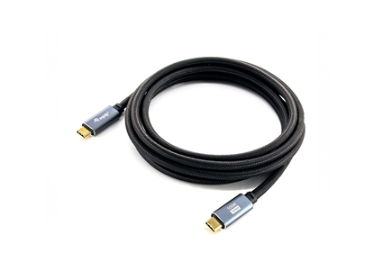 Изображение Equip USB 3.2 Gen 2 C to C Cable, M/M, 2.0m, 5A, PD 100W, 4K/60Hz, 10Gbps