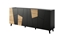 Picture of ETNA chest of drawers 200x42x82 black matt + oak craft