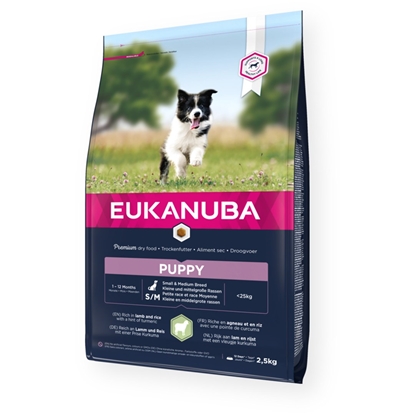 Picture of EUKANUBA Puppy Small and medium Lamb with rice - dry dog food - 2,5 kg