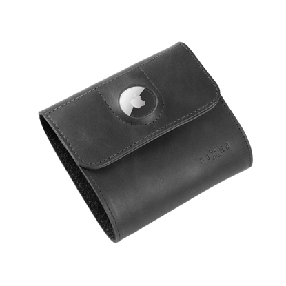 Attēls no Fixed | Classic Wallet for AirTag | Apple | Genuine cowhide | Black | Dimensions of the wallet : 11 x 11.5 cm; Closing of the wallet is secured by a magnet; Smaller pocket for Apple AirTag; inner hidden pocket; 4 pockets for credit cards or documents