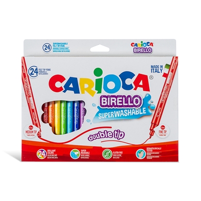 Изображение Flomasteri CARIOCA Birello divpusējie, 24 krāsas