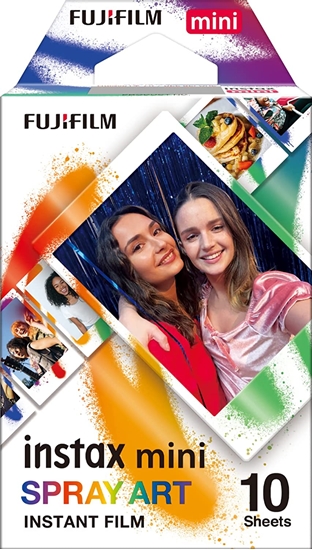 Picture of Fujifilm | Instax Mini | Art Spray Sheet (10pl) Instant Film | 54 x 86 mm | Hi-Speed ISO 800 – With superb grain quality, INSTAX Contact Sheet Film ensures vibrant colors and natural skin tones