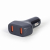 Изображение Gembird 2-port USB car Fast Charger 36 W Black