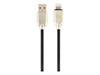 Изображение Gembird USB Male - Lightning Male Premium rubber 1m Black