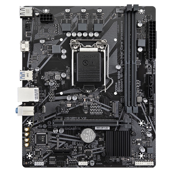 Изображение Gigabyte H510M K V2 Motherboard - Supports Intel Core 11th CPUs, up to 3200MHz DDR4 (OC), 1xPCIe 3.0 M.2, GbE LAN, USB 3.2 Gen 1